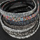 Ladies/Girls Resin Chip Rhinestone Beaded Headband/Hairband (New)