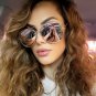 Flat Top Flare Lens Aviator Women Sunglasses GOLD ROSE PINK Style Ban SHADZ
