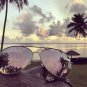 Flat Top Flare Lens Aviator Women Sunglasses GOLD ROSE PINK Style Ban SHADZ
