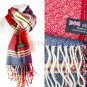 Winter Unisex 100% Cashmere Plaid Scotland Made Solid Striped Scarves Wool Scarf