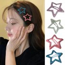 2Pcs Womens Star Hair Clip Hairpin Barrette Stick Bobby Pin Metal Snap Side Clip