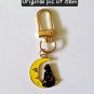 Black Cat And Cresant Moon Keychain Gothic Constellation Halloween Kitty Key