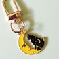 Black Cat And Cresant Moon Keychain Gothic Constellation Halloween Kitty Key
