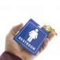 2 Pack Restroom Pass Keychains (1 Mens / 1 Womens) Flexible Bathroom Key Chains