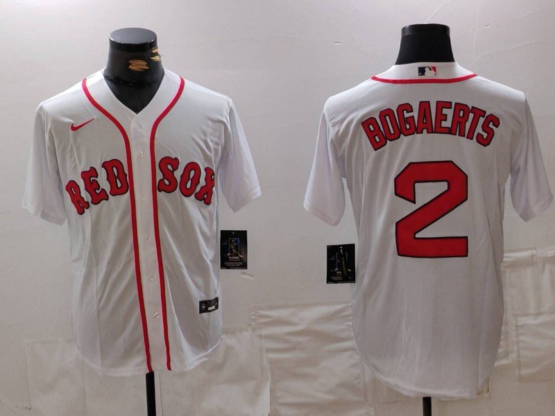 Boston Red Sox Xander Bogaerts White Stitched Baseball Jersey