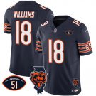 Chicago Bears Caleb Williams Navy 2024 F.U.S.E. With 51 Patch Football Jersey
