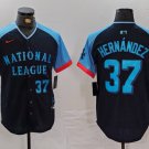 Dodgers Teoscar Hernandez Navy 2024 All-Star Stitched Baseball Jersey