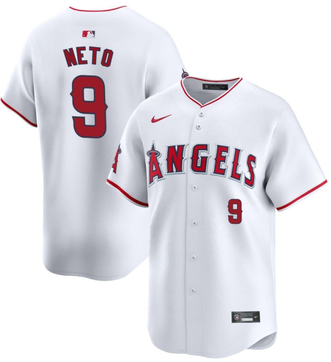 Los Angeles Angels Zach Neto White 2024 Home Baseball Jersey