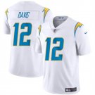 Los Angeles Chargers Derius Davis White 2024 Vapor Limited Football Jersey