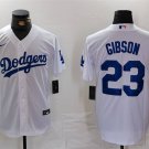 Los Angeles Dodgers Kirk Gibson White Cool Base Stitched Baseball Jersey