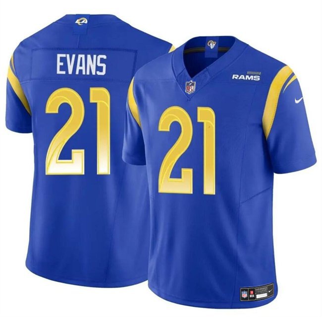 Los Angeles Rams Zach Evans Blue 2024 Vapor F.U.S.E. Stitched Jersey