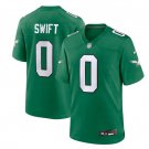 Men & Youth #0 D'andre Swift Philadelphia Eagles 2023 Alternate Game Green Jersey