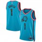 Men & Youth #1 Devin Booker Phoenix Suns 2022-23 City Edition Blue Jersey
