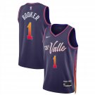 Men & Youth #1 Devin Booker Phoenix Suns 2023/24 City Edition Purple Jersey