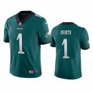 Men & Youth #1 Jalen Hurts Philadelphia Eagles Color Rush Limited Green Jersey