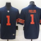 Men & Youth #1 Justin Fields Chicago Color Rush Limited Navy Blue Jersey
