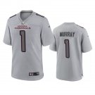 Men & Youth #1 Kyler Murray Arizona Cardinals Gray Atmosphere Fashion Game Jersey