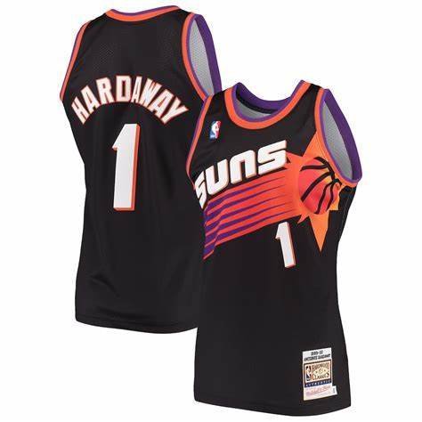 Men & Youth #1 Penny Hardaway Phoenix Suns Throwback Edition Black Jersey