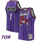 Men & Youth #1 Tracy McGrady Toronto Raptors Throwback Edition Purple Jersey