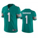 Men & Youth #1 Tua Tagovailoa Miami Alternate Color Rush Limited Aqua Jersey