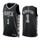 Men & Youth #1 Victor Wembanyama San Antonio Spurs Statement Edition Black Jersey