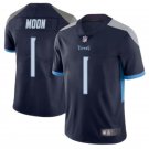 Men & Youth #1 Warren Moon Tennessee Titans Color Rush Limited Navy Blue Jersey