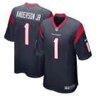 Men & Youth #1 Will Anderson Jr. Houston Texans Navy Blue Stitched Jersey