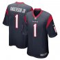 Men & Youth #1 Will Anderson Jr. Houston Texans Navy Blue Stitched Jersey