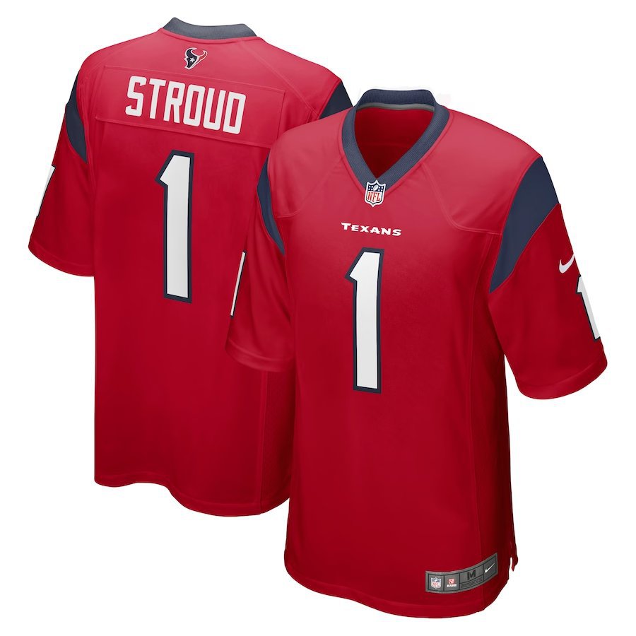 Men & Youth #1 Will Anderson Jr. Houston Texans Red Stitched Jersey