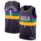 Men & Youth #1 Zion Williamson New Orleans Pelicans 2022-23 City Edition Purple Jersey