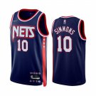Men & Youth #10 Ben Simmons Brooklyn Nets 75th Diamond Badge 2022-23 City Edition Navy Jersey