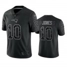 Men & Youth #10 Mac Jones New England Patriots Black Reflective Limited Jersey