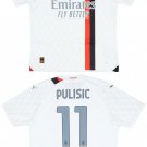 Men & Youth #11 Christian Pulisic AC Milan 2023-24 Away White Jersey