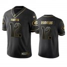 Men & Youth #12 Aaron Rodgers Green Bay Packers Black Golden Edition Jersey