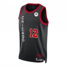 Men & Youth #12 Ayo Dosunmu Chicago Bulls 2023-24 City Edition Black Jersey