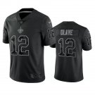 Men & Youth #12 Chris Olave New Orleans Saints Black Reflective Limited Jersey