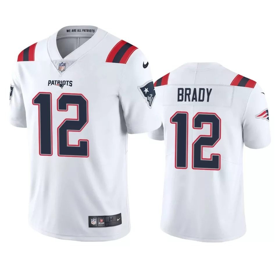 Men & Youth #12 Tom Brady New England Color Rush Limited White Jersey