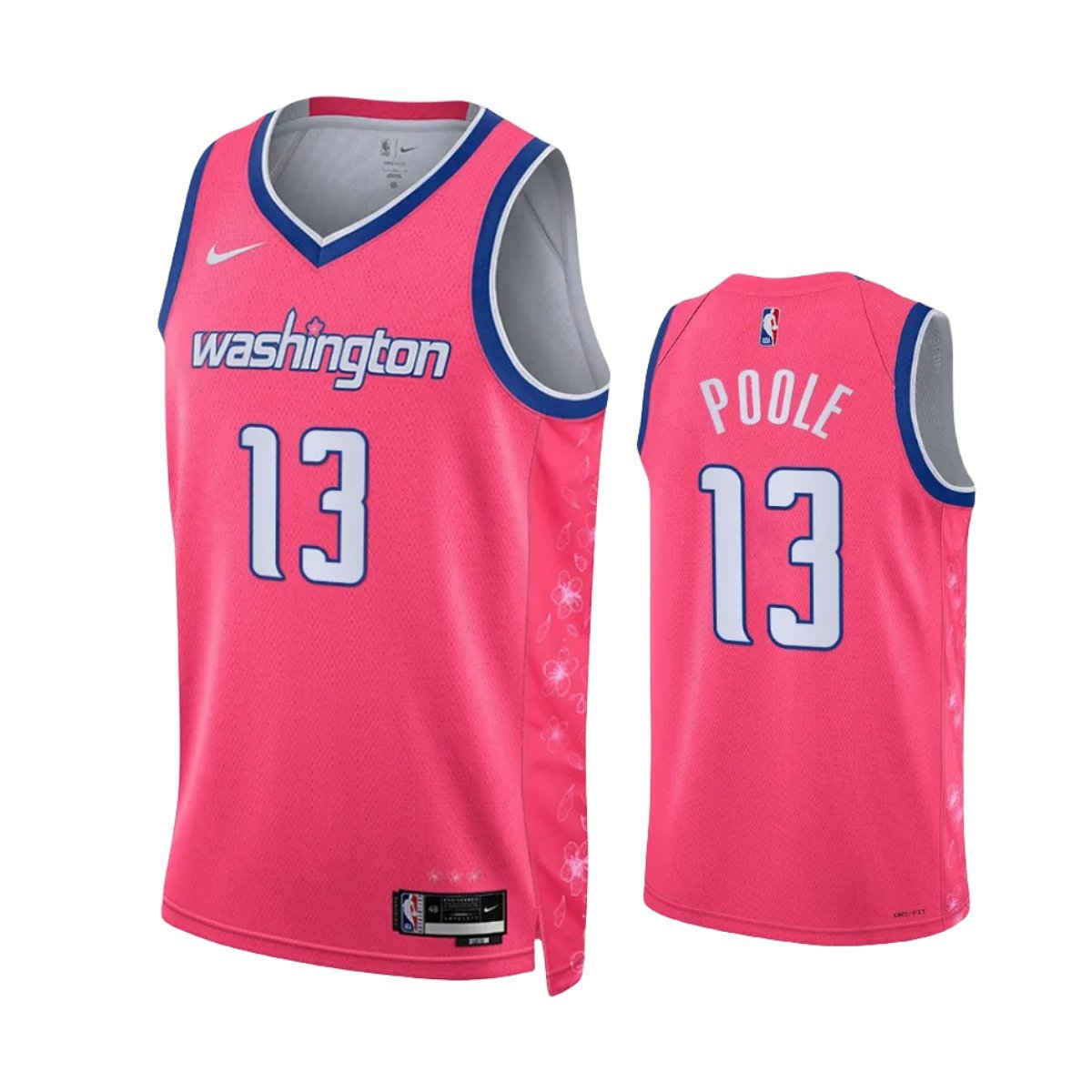 Men & Youth #13 Jordan Poole Washington Wizards 2022-23 City Edition Pink Jersey