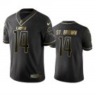 Men & Youth #14 Amon-Ra St. Brown Detroit Lions Black Golden Edition Jersey