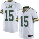 Men & Youth #15 Bart Starr Green Bay Packers Color Rush Vapor Limited White Jersey