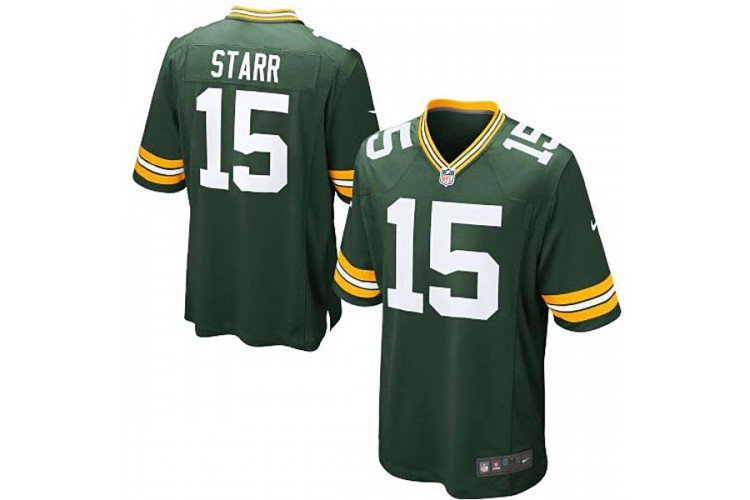 Men & Youth #15 Bart Starr Green Bay Packers Game Green Jersey