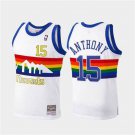 Men & Youth #15 Carmelo Anthony Denver Nuggets Throwback Edition White Jersey