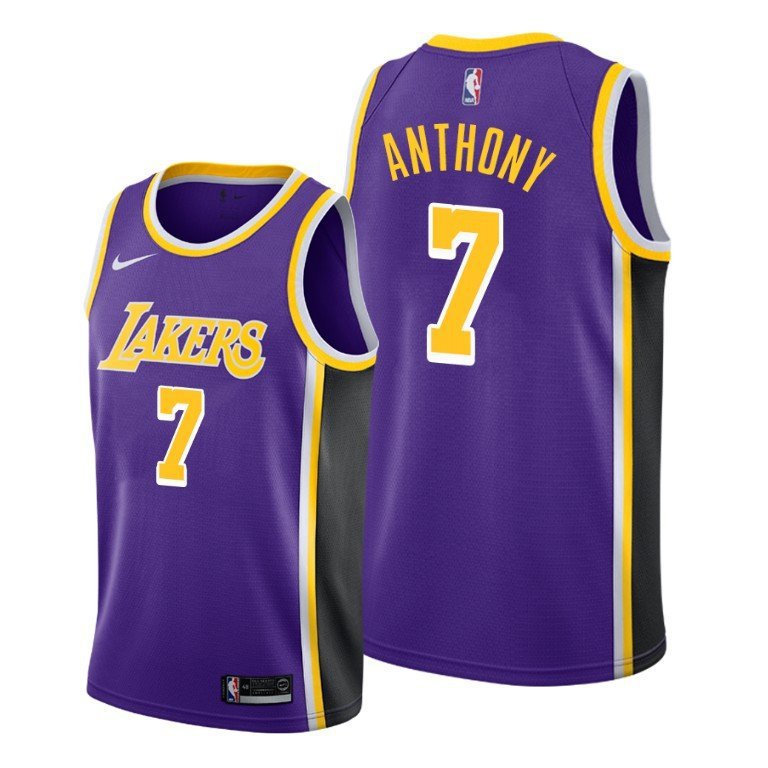 Men & Youth #15 Carmelo Anthony Los Anleges Lakers Statement Edition Purple Jersey