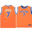 Men & Youth #15 Carmelo Anthony New York Knicks Throwback Edition Orange Jersey