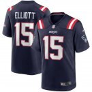 Men & Youth #15 Ezekiel Elliott New England Patriots Game Navy Blue Jersey