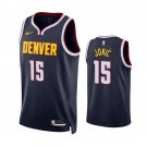 Men & Youth #15 Nikola Jokic Denver Nuggets Icon Edition Navy Jersey
