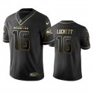 Men & Youth #16 Tyler Lockett Seattle Seahawks Black Golden Edition Jersey