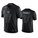 Men & Youth #17 Jaylen Waddle Miami Dolphins Black Reflective Limited Jersey
