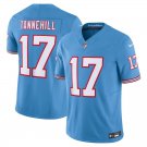 Men & Youth #17 Ryan Tannehill Tennessee Titans Throwback Light Blue Jersey