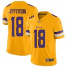 Men & Youth #18 Justin Jefferson Minnesota Vikings Color Rush Limited Gold Jersey